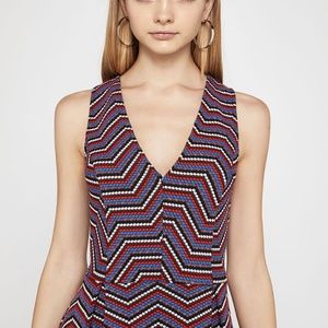 BCBGeneration Fit-and-Flare Chevron Dress
